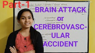 CEREBROVASCULAR ACCIDENT STROKEBRAIN ATTACK  Definitiontypes amp riskfactorsPart 1 in Hindi [upl. by Fanechka]