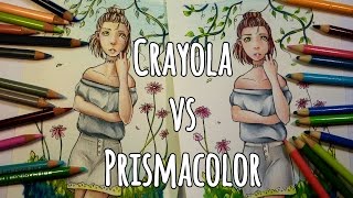 Crayola Challenge vs Prismacolor  Speedpaint quotGardenquot [upl. by Shugart]