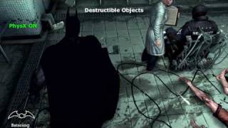 GPU PhysX in Batman Arkham Asylum Demo [upl. by Ondrej]