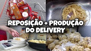 ROTINA DE PRODUÇÃO DO DELIVERY DE MASSAS  DIA DE REPOSIÇÃO [upl. by Corbett28]