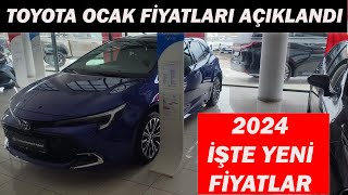 SON DAKİKATOYOTA OCAK 2024 FİYATLARI AÇIKLANDIİŞTE YENİ FİYATLAR [upl. by Eelrac853]