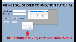 VBNET insert update delete view and search data with SQL database WITH CODE [upl. by Harpole954]