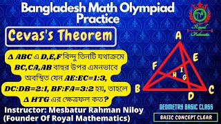 🛑607 Geometry  Cevass Theorem Basic Clear With Problem Solving [upl. by Erised737]