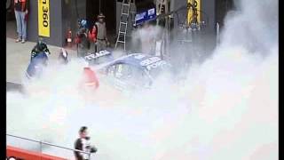 2009 Bathurst 1000 Mark Winterbottom Car Catches On Fire [upl. by Eeral]