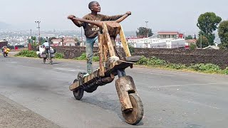 Riding Handmade Scooters in Congo [upl. by Admana]