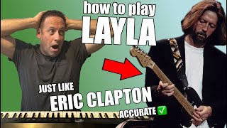 🎹 Learn To Play Piano  How To Play Layla by Eric Clapton On Piano  Accurate Lesson Sheets 💥 [upl. by Lashar]