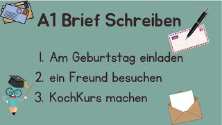 A1 Brief Schreiben  deutsche Brief schreiben  Goethe schreiben Prüfung  learn German [upl. by Tabby]