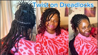 How to braid kinky twist on dreadlocks Transform Your Dreadlocks with Stunning Kinky Braids ✨ [upl. by Mella443]