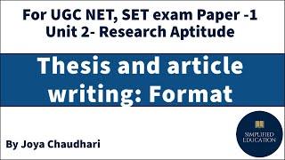 Thesis and article writing Format and style of referencing [upl. by Olwena850]