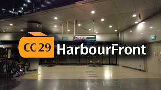 CC29 HarbourFront MRT Station Platforms to Exit A  Singapore Walking Tour [upl. by Boeschen]