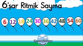 6 şar 6 şar Ritmik Sayma  60 a Kadar Altışar Ritmik Sayma [upl. by Donna]