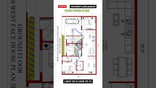 3 Bedroom 50 by 30 House Plan west facing houzy floorplan houseplan 3bhkhouse westfacinghouse [upl. by Hopkins]