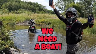 Saskatchewan ADV tour  deep water crossing [upl. by Elberta]