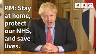 Coronavirus PM Boris Johnsons lockdown statement BBCNews  BBC [upl. by Herr612]