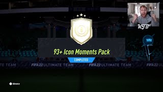 93 ICON MOMENTS PACK ROULETTE BUT ITS ACTUALLY GOOD  FIFA 22 [upl. by Naic240]