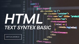 HTML text syntax Basic Level [upl. by Dorena]