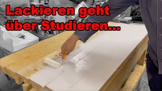 Lackieren geht über Studieren  Holz lackieren  Holz Fliesen selber machen  MetroFliesen aus Holz [upl. by Ventura]