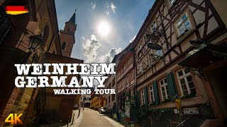 Weinheim Germany  Walking Tour 4k  2023  German old Town [upl. by Alexandr435]