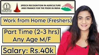 Part Time Work from Home for Undergraduates Graduates Freshers  Any Age in Data Science Field [upl. by Copp727]