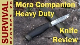 Mora Companion Heavy Duty Knife Review  Survival Knives [upl. by Ielarol974]