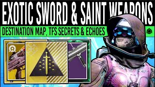 Destiny 2 SECRET EXOTIC SWORD amp LOCATION MAP Echoes WEAPONS New Ornament Dawn Loot Prism Perks [upl. by Ydnir907]