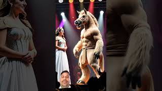 A Queen puses with horse on AGT  americagottalent  talent  magic a princess performs a fusion [upl. by Andre418]