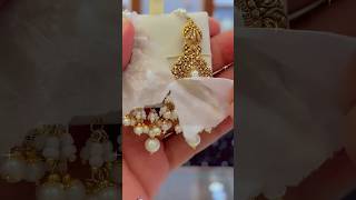 Latest gold earring design earrings gold jewellery fashion wedding dubaigoldarabicgoldlatest [upl. by Pliner]