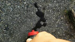 Repairing Crack Driveway with Airport Grade Crack Filler [upl. by Naloc559]