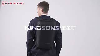 Kingsons 3210W Polyester Fiber Backpack With USB Port [upl. by Pillsbury]