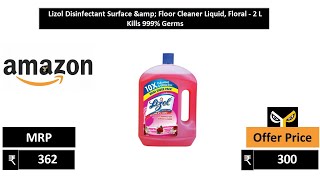 Lizol Disinfectant Surface Floor Cleaner Liquid Floral 2 L Kills 999 Germs [upl. by Sheepshanks]