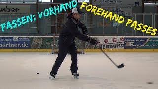 Eishockey Basics Vorhandpässe Tutorial [upl. by Lucho]