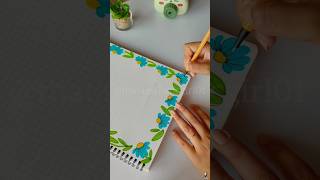 PAGE BORDER 💙🌿  Front page decoration shorts ytshorts [upl. by Coppinger]