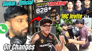 Jonathan Shocking Official  Global Stats 🔥😳 IHC Reply India Invite 😮Punk On Godl Changes 😧 [upl. by Rudiger]