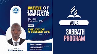 AUCA Online Sabbath Program  Sept 28th 2024 [upl. by Yerffoej655]