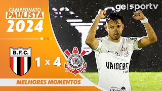 BOTAFOGOSP 1 X 4 CORINTHIANS  MELHORES MOMENTOS  CAMPEONATO PAULISTA 2024  geglobo [upl. by Immot]