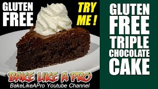 Triple Chocolate Gluten Free Chocolate Cake Recipe   TRUE Chocolate Heaven [upl. by Yarehs]