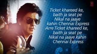 Chennai Express Full Title Song With Lyrics HD [upl. by Alfons]