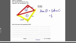 Area of Triangles 2 GCSE Higher Maths Exam Qs 20 [upl. by Eladroc]