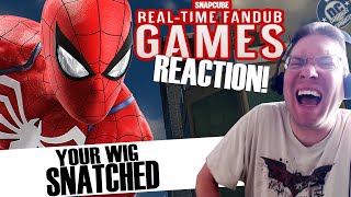 SpiderMan RealTime Fandub REACTION Snapcube Marvel Games PS4 PS5 Dub Movie Night [upl. by Yankee395]