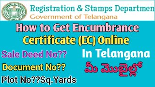 ecsearchtshow to apply ec online telanganaEncumbrance in Telangana [upl. by Lebiram339]