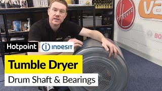 How to Replace New Style Drum Shaft and Bearings in a Hotpoint or Indesit Tumble Dryer [upl. by Wald]