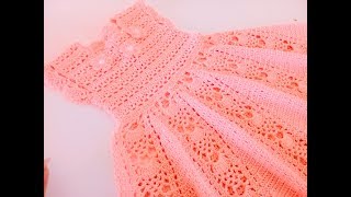 Vestido tejido a crochet o ganchillo  1 de 2 [upl. by Urbannal65]