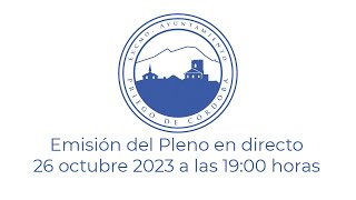 Sesión del Pleno el 26 de octubre de 2023 a las 1900 horas [upl. by Nnalyrehs]