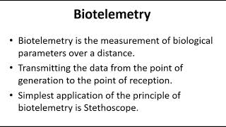 Biotelemetry [upl. by Idak]