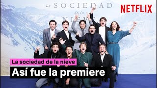 Noche de estreno de La sociedad de la nieve  Netflix España [upl. by Llyrehc]