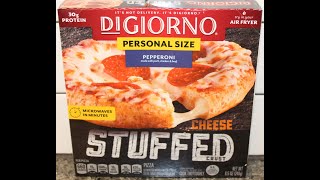 DiGiorno Stuffed Crust Pepperoni Pizza Review [upl. by Eilsew]