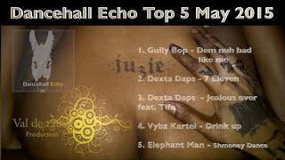 Top 5 Dancehall Echo Mix May 2015 Gully Bop Dexta Daps Vybz Kartel Elephant Man [upl. by Arihsak62]