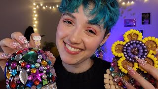 ASMR Tingly Tapping amp Scratching to Help You Sleep 😴 no talking rhinestones amp beads long nails [upl. by Rickey]