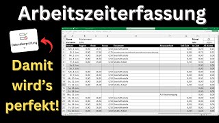 Excel Arbeitszeiterfassung kostenlose Vorlage ► mit Urlaub für unbegrenzte Jahre 2023 2024 [upl. by Latif379]