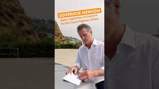 Governor Newsom Signs Legislation to Improve PacificCoastHighway Safety shorts california [upl. by Norbie119]